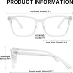 Transparent Square Clear Lens - Hình 6
