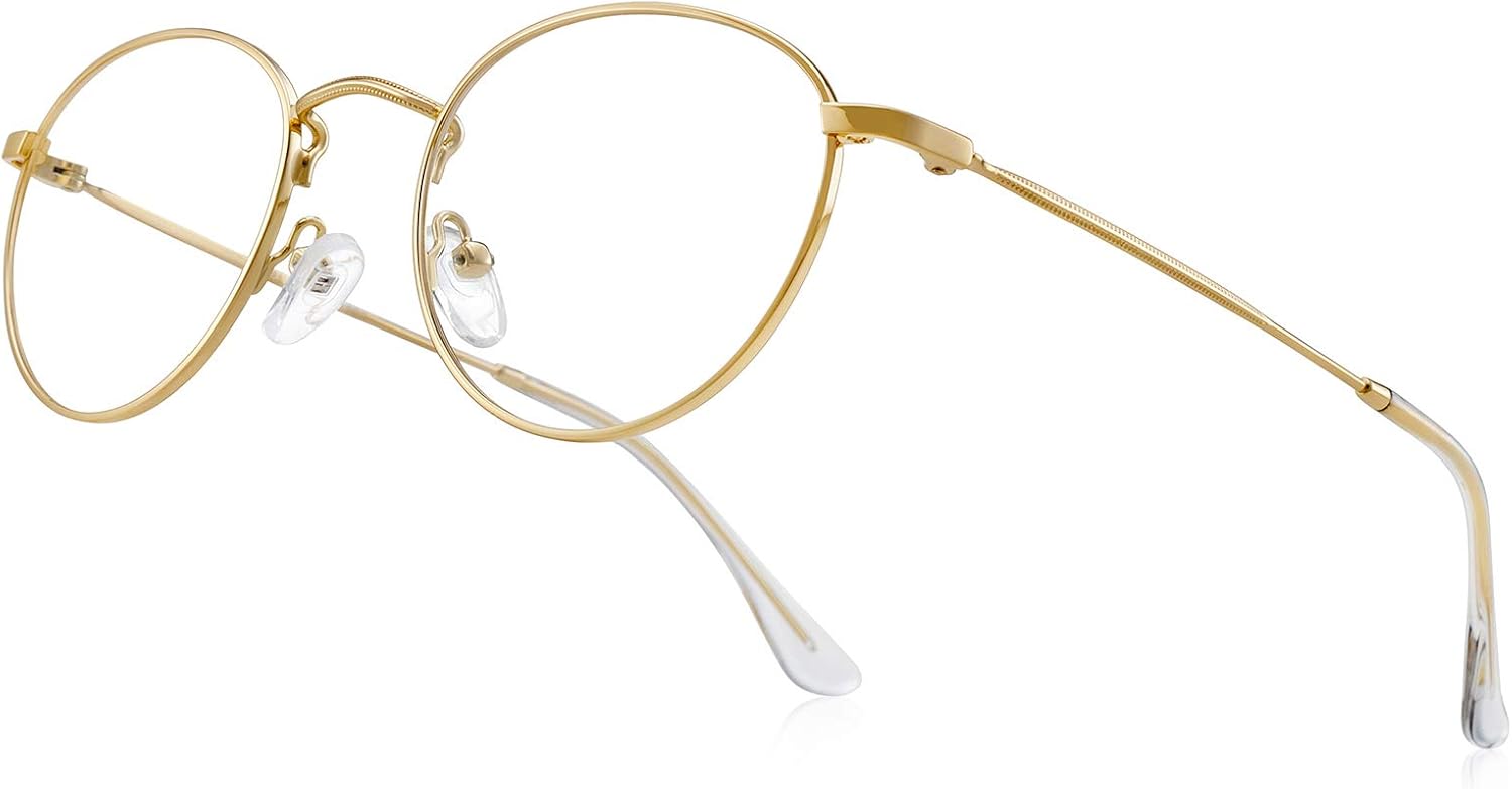 Gold Metal Round Reading Glasses Round Gold Metal
