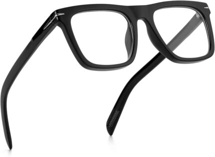 Black Square Blue Light Blocking Glasses
