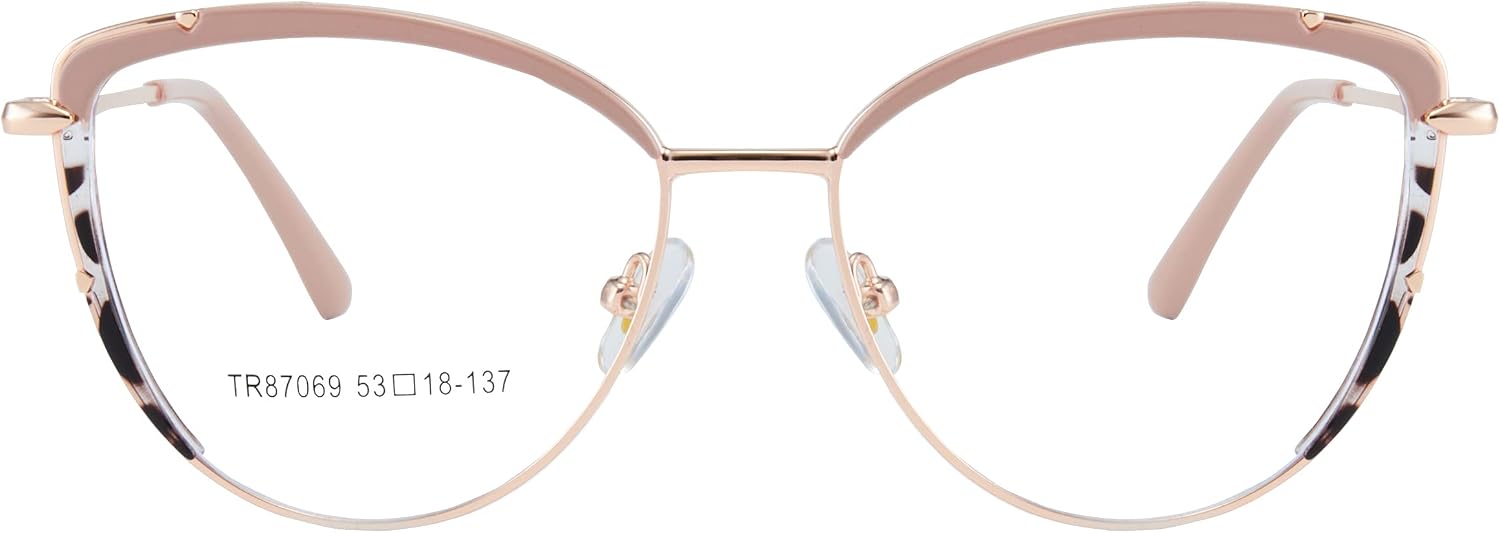 Rose Gold Cat Eye Blue Light Glasses Rose Gold Cat