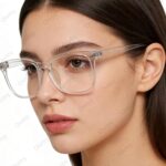 Unisex Transparent Square - Hình 3