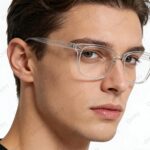 Unisex Transparent Square - Hình 4