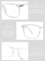 Unisex Transparent Square - Hình 7