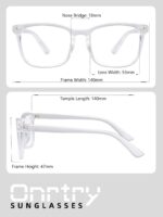 Unisex Transparent Square - Hình 8