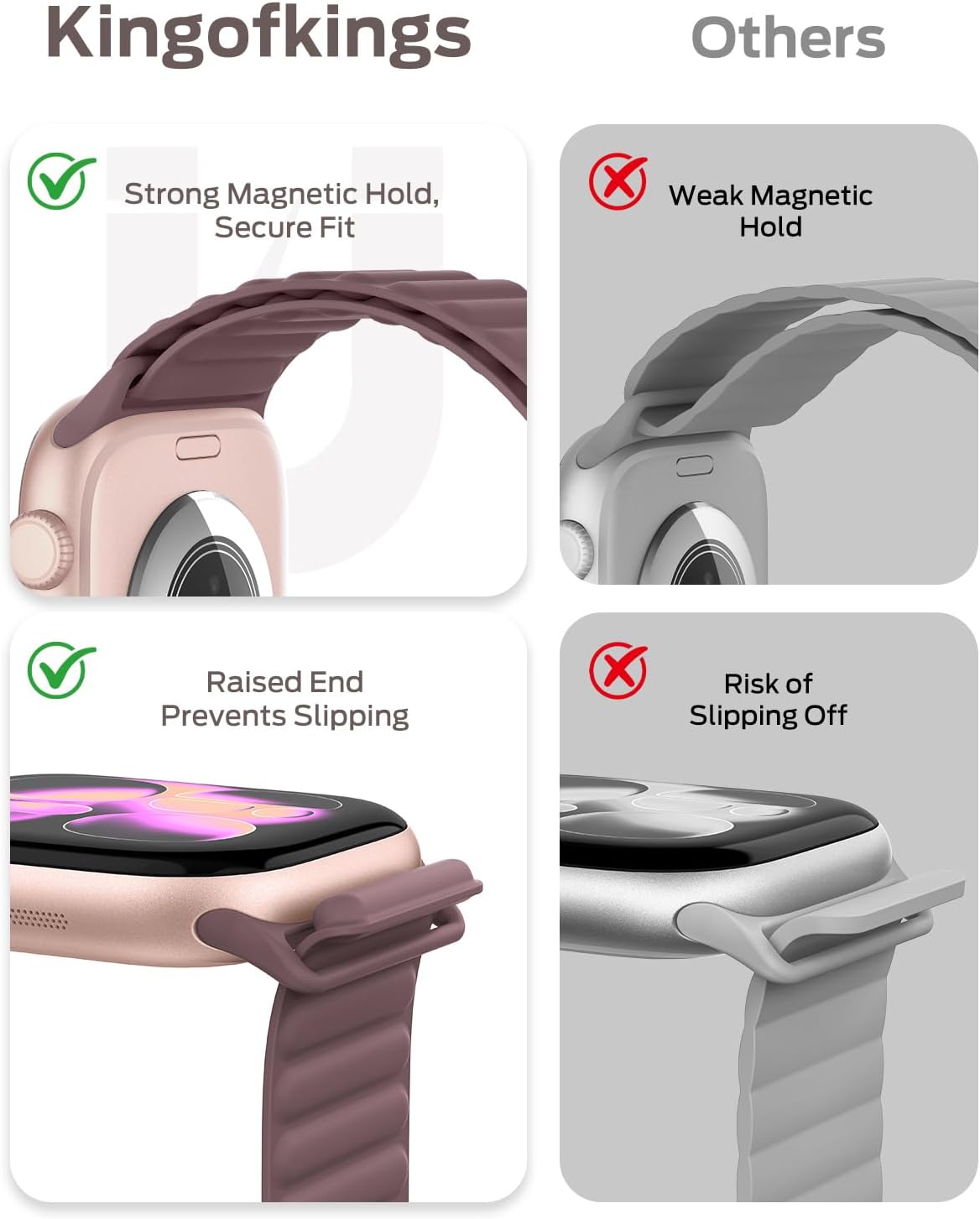 Magnetic Silicone Smartwatch - Hình 2